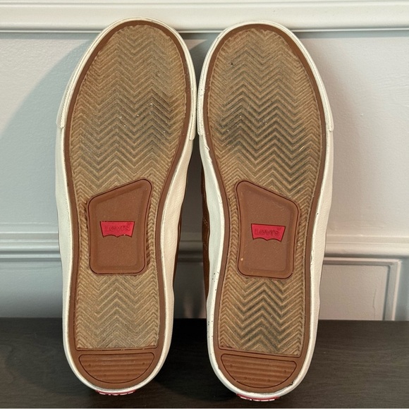 Levis Strauss Men's Brown Leather Casual Sneakers Size 9 - Picture 6 of 8